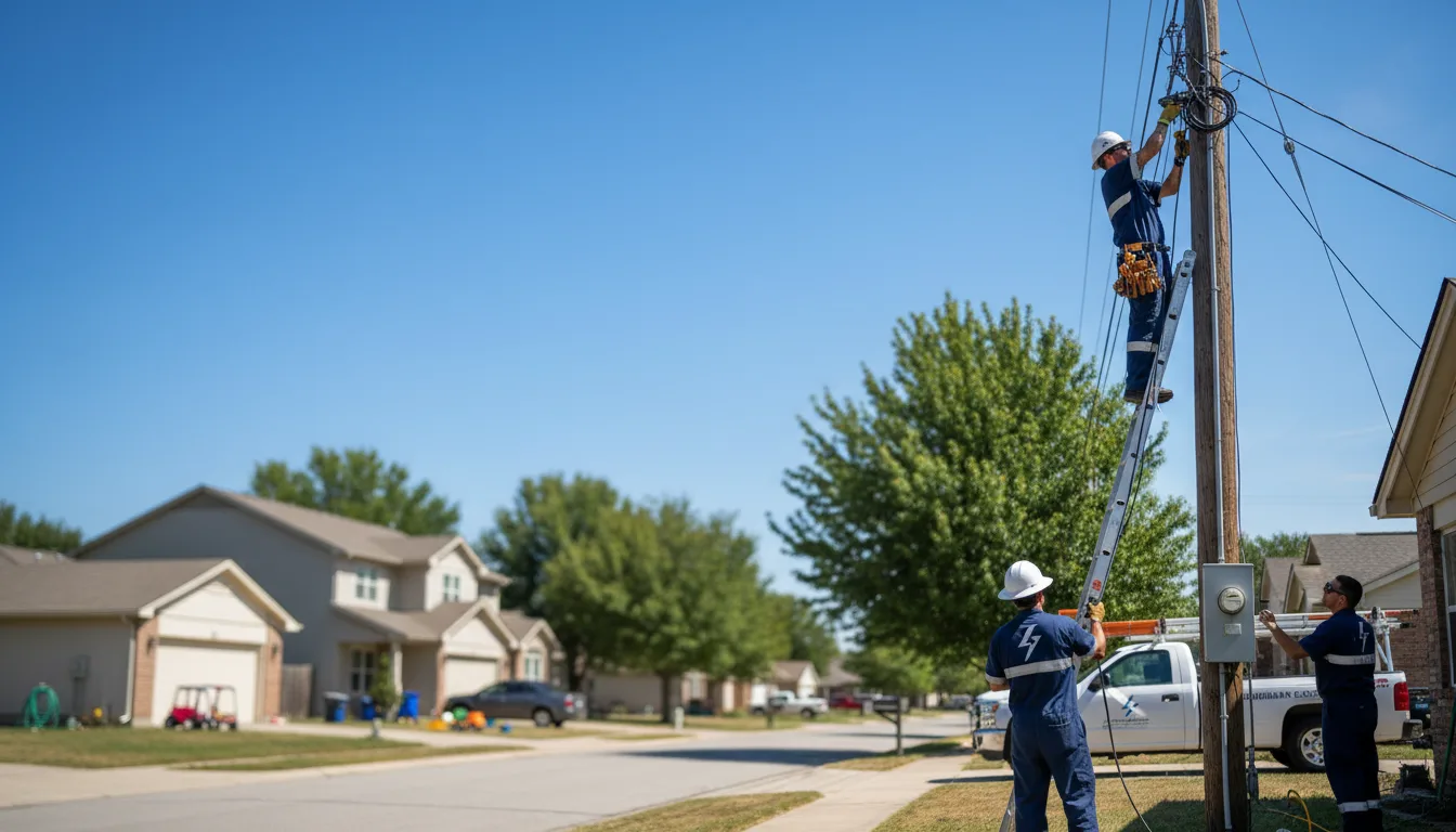 Residential electrician providing installation services in Follett, TX